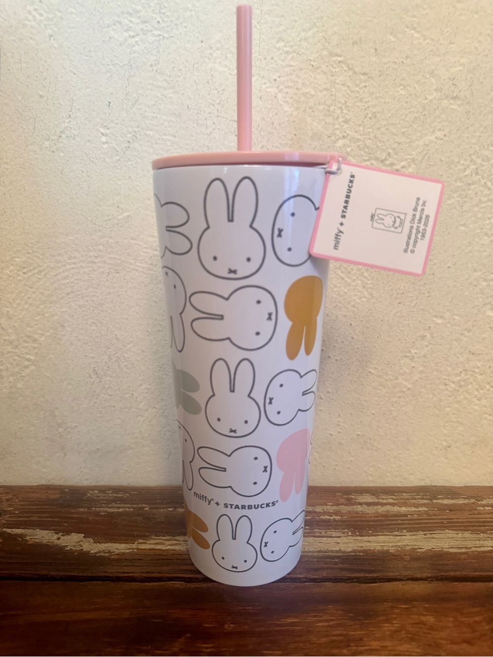 Miffy x Starbucks Pink Lid Bunny Tumbler Stainless
